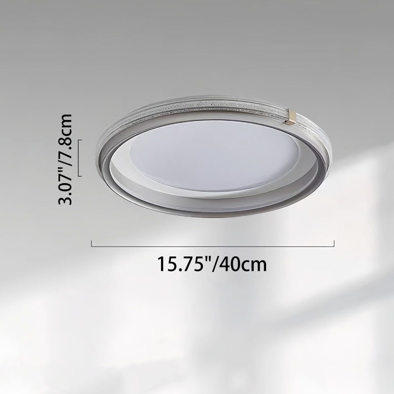 Luz de techo empotrada LED de aluminio acrílico redonda de simplicidad moderna para dormitorio 
