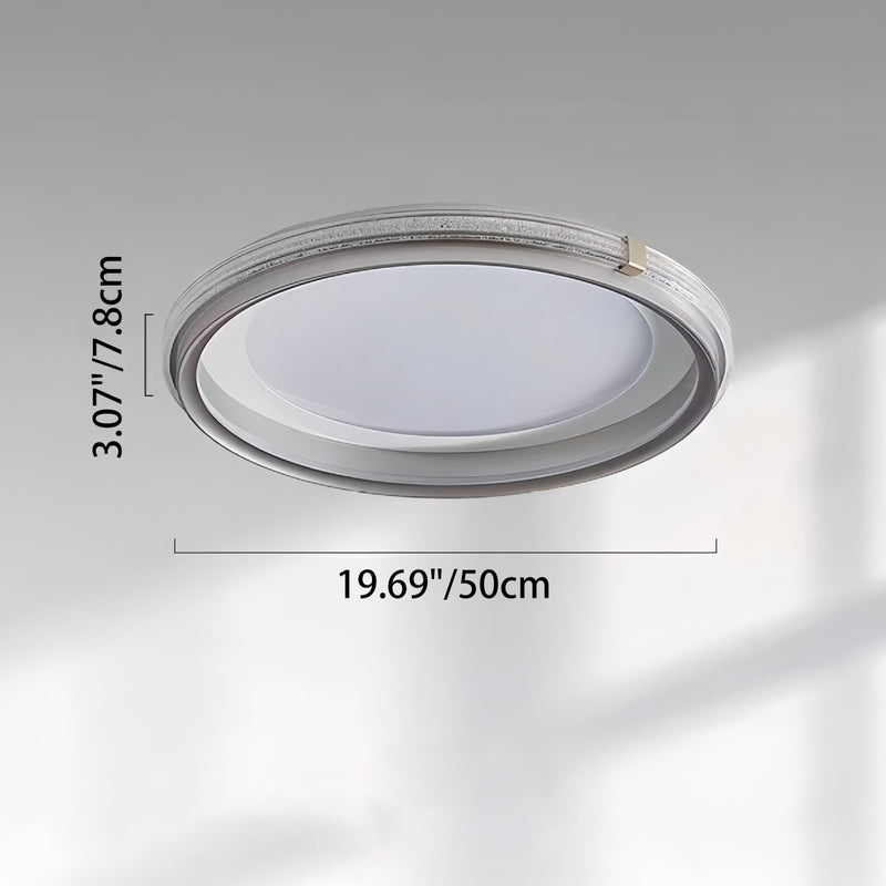 Luz de techo empotrada LED de aluminio acrílico redonda de simplicidad moderna para dormitorio 