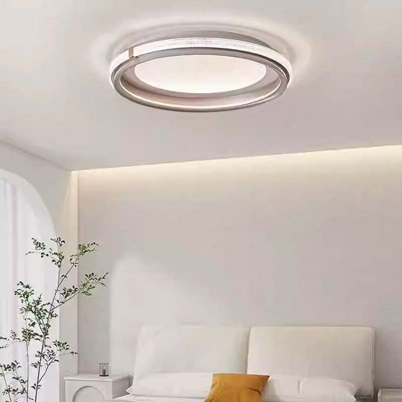 Luz de techo empotrada LED de aluminio acrílico redonda de simplicidad moderna para dormitorio 