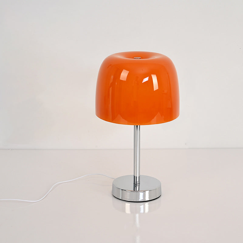 Lampe de table LED en verre cylindrique champignon minimaliste moderne pour chambre 