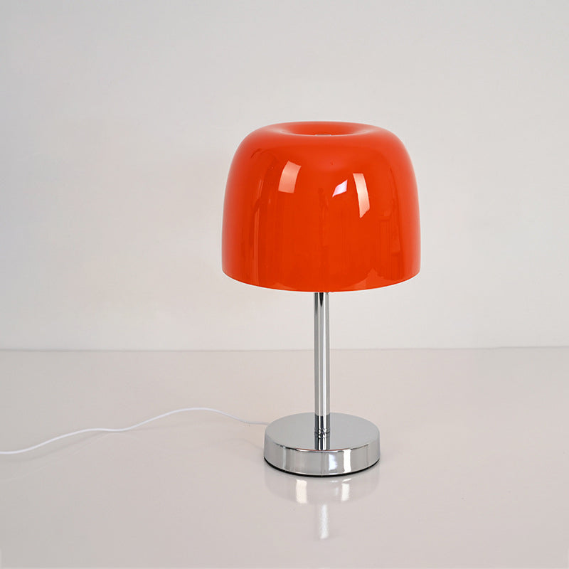 Lampe de table LED en verre cylindrique champignon minimaliste moderne pour chambre 