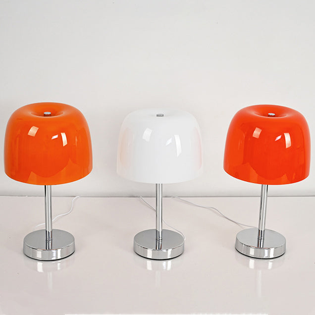 Lampe de table LED en verre cylindrique champignon minimaliste moderne pour chambre 
