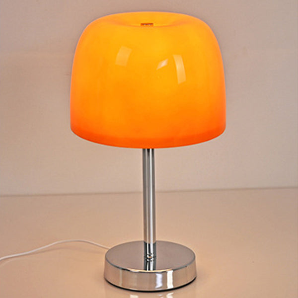 Lampe de table LED en verre cylindrique champignon minimaliste moderne pour chambre 