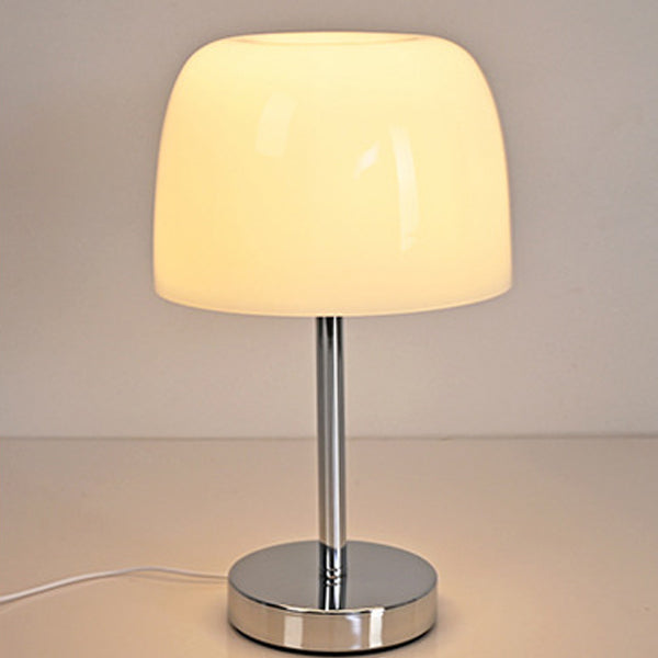 Lampe de table LED en verre cylindrique champignon minimaliste moderne pour chambre 