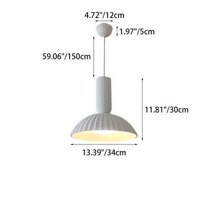 Lámpara colgante LED de resina y yeso en forma de media luna moderna minimalista para comedor 