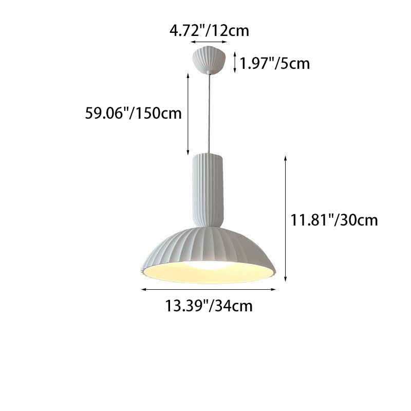 Lámpara colgante LED de resina y yeso en forma de media luna moderna minimalista para comedor 