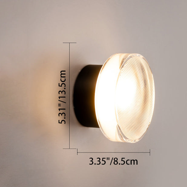 Zeitgenössische skandinavische runde zylindrische Eisen-Acryl-LED-Deckenleuchte für das Schlafzimmer 