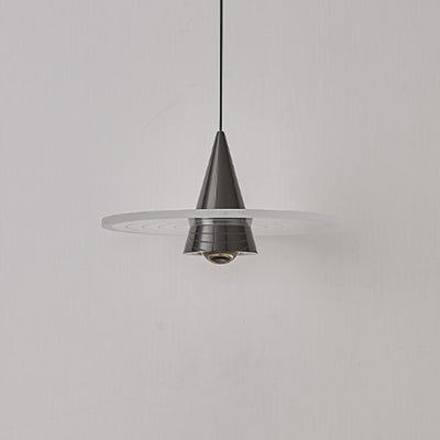 Modern Minimalist Triangular Ring Cylinder Hardware Acrylic LED Pendant Light For Bedroom