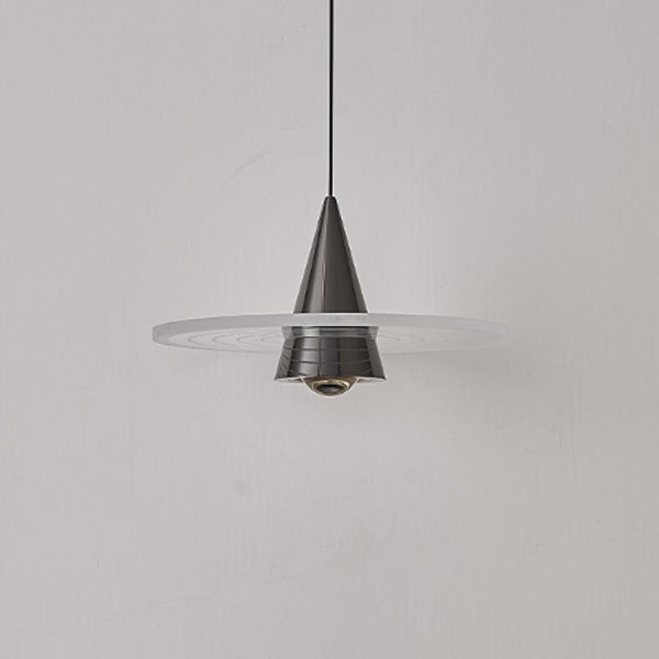 Modern Minimalist Triangular Ring Cylinder Hardware Acrylic LED Pendant Light For Bedroom