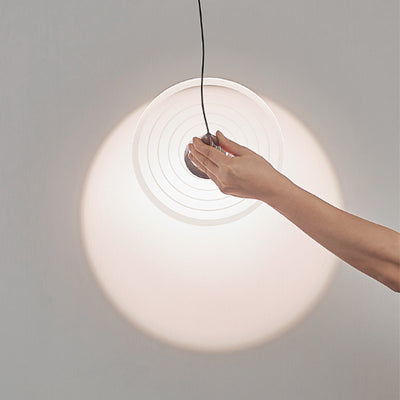 Modern Minimalist Triangular Ring Cylinder Hardware Acrylic LED Pendant Light For Bedroom