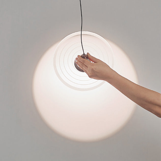 Modern Minimalist Triangular Ring Cylinder Hardware Acrylic LED Pendant Light For Bedroom