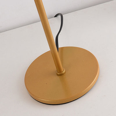 Modern Minimalist Conical Trapezoidal Warm Atmosphere Iron Fabric 1-Light Table Lamp For Bedroom