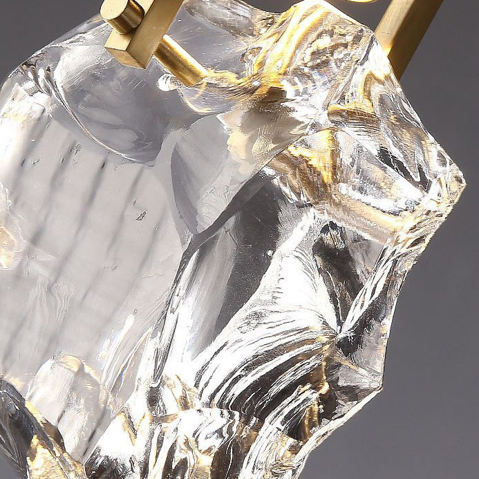 Modern Art Deco Cylindrical Copper Crystal 1-Light Wall Sconce Lamp For Hallway