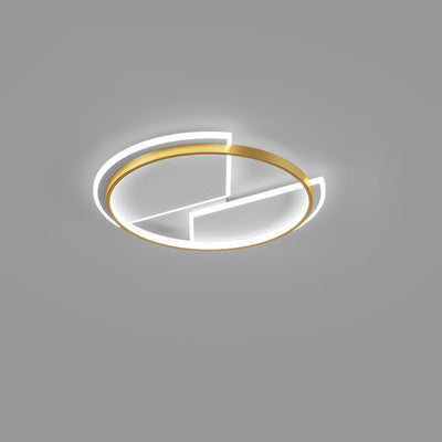 Modern Minimalist Round Square Rectangular Iron Acrylic LED Flush Mount Ceiling Light For Living Room