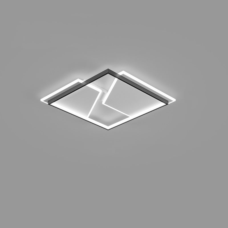 Modern Minimalist Round Square Rectangular Iron Acrylic LED Flush Mount Ceiling Light For Living Room