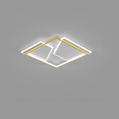 Modern Minimalist Round Square Rectangular Iron Acrylic LED Flush Mount Ceiling Light For Living Room