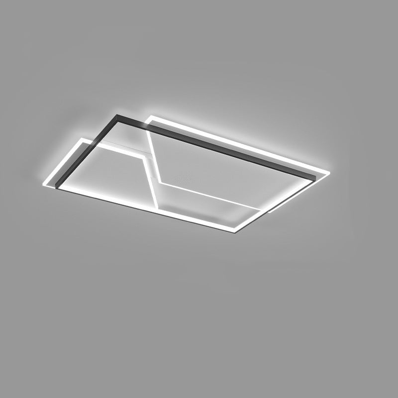 Modern Minimalist Round Square Rectangular Iron Acrylic LED Flush Mount Ceiling Light For Living Room