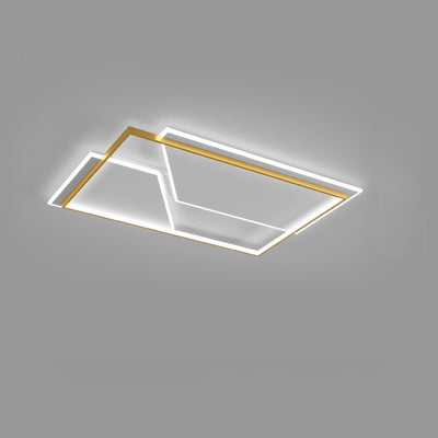 Modern Minimalist Round Square Rectangular Iron Acrylic LED Flush Mount Ceiling Light For Living Room