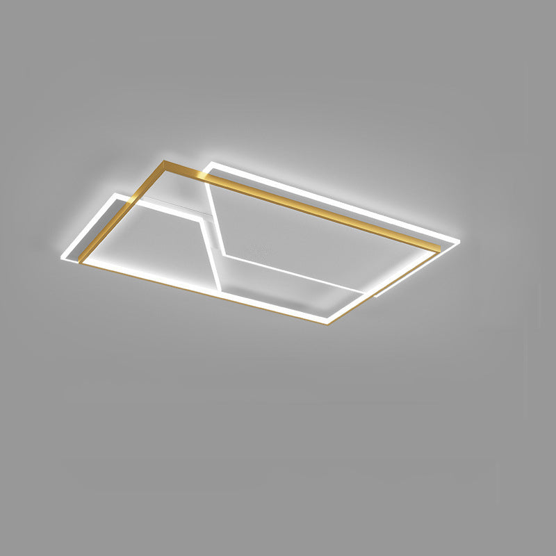 Modern Minimalist Round Square Rectangular Iron Acrylic LED Flush Mount Ceiling Light For Living Room