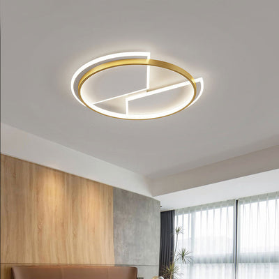 Modern Minimalist Round Square Rectangular Iron Acrylic LED Flush Mount Ceiling Light For Living Room