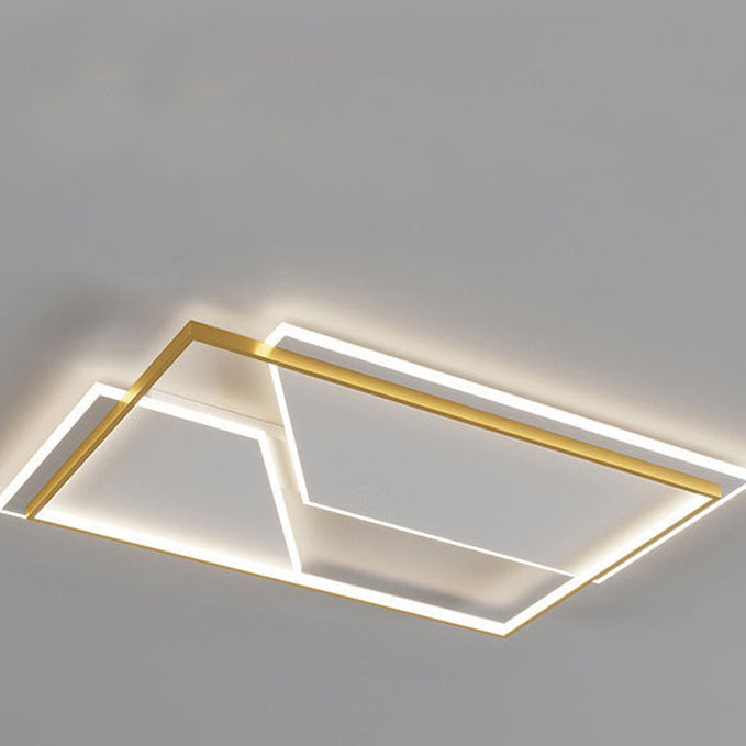 Modern Minimalist Round Square Rectangular Iron Acrylic LED Flush Mount Ceiling Light For Living Room