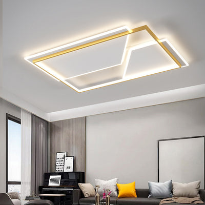 Modern Minimalist Round Square Rectangular Iron Acrylic LED Flush Mount Ceiling Light For Living Room