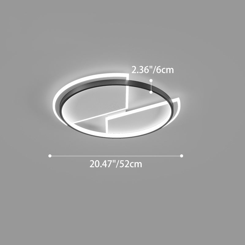 Modern Minimalist Round Square Rectangular Iron Acrylic LED Flush Mount Ceiling Light For Living Room