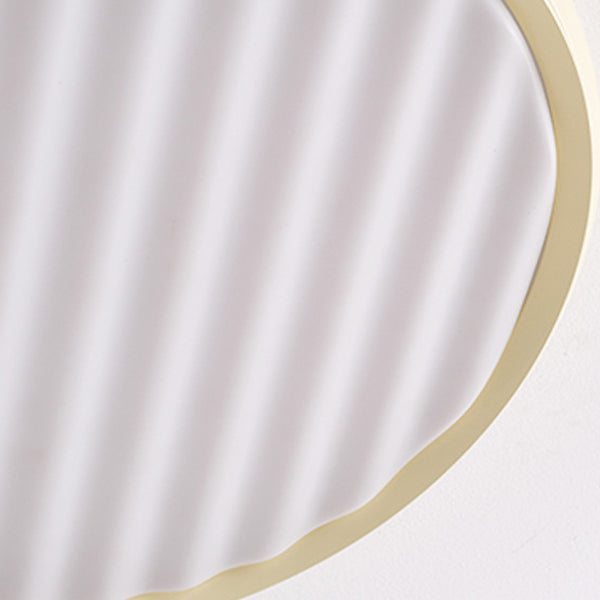 Modern Minimalist Oval Spherical Childlike Iron Acrylic LED Flush Mount Ceiling Light For Bedroom