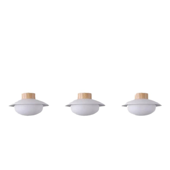 Lustre Contemporain Scandinave en Bois Sphérique en Fer Acrylique LED pour Salle à Manger 