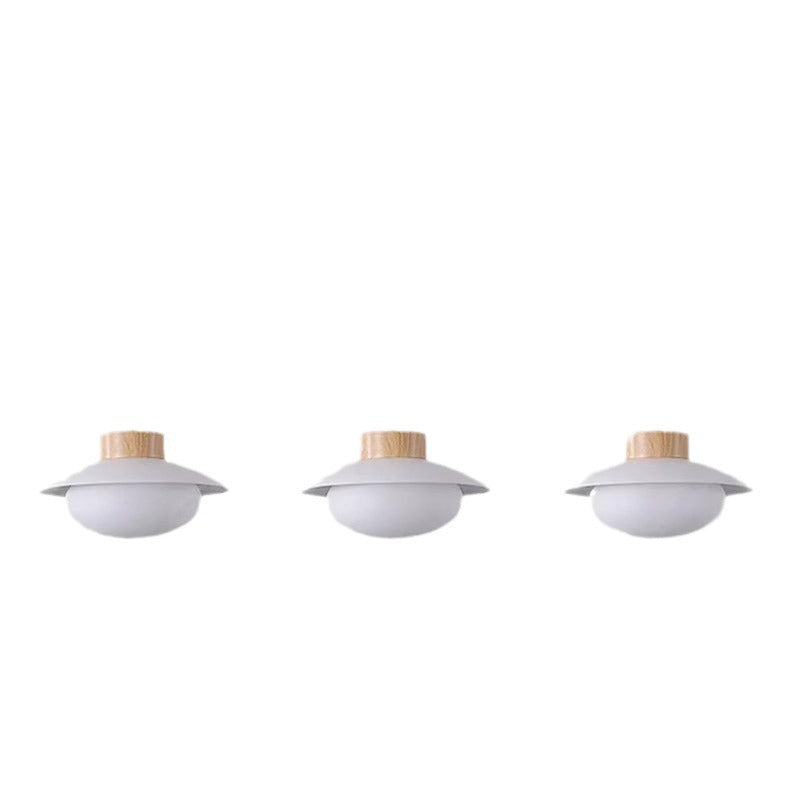 Contemporary Scandinavian Spherical Wooden Iron Acrylic LED Island Light Chandelier For Dining Room