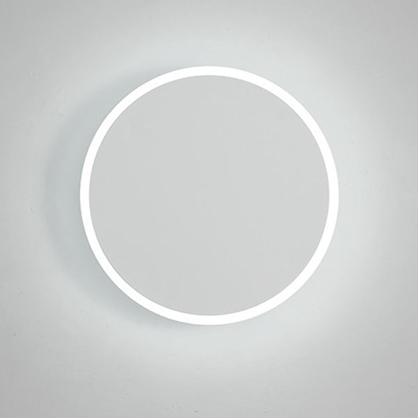 Modern Minimalist Round Tech Iron Acrylic LED Wall Sconce Lamp For Bedroom