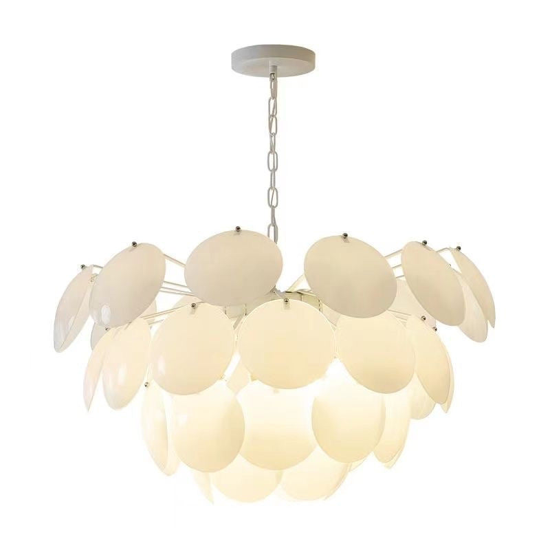 Modern Art Deco Flower Spherical Iron Glass 4/6 Light Pendant Light For Bedroom