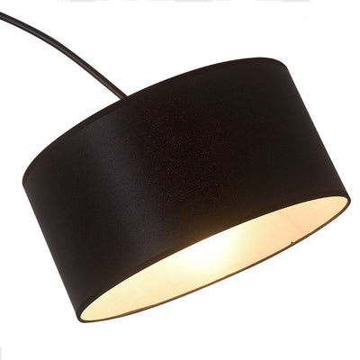 Modern Minimalist Cylindrical Iron Fabric 1-Light Standing Floor Lamp For Bedroom