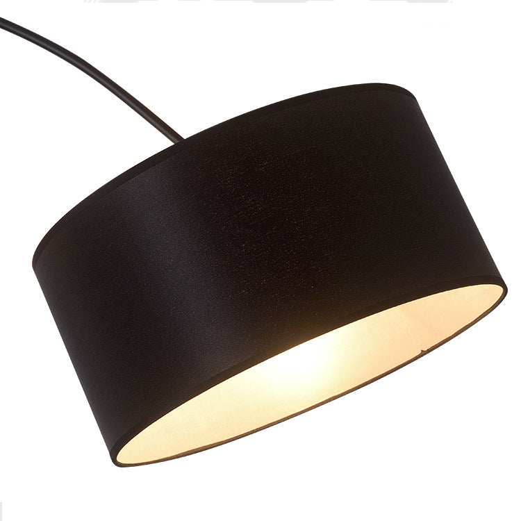 Modern Minimalist Cylindrical Iron Fabric 1-Light Standing Floor Lamp For Bedroom