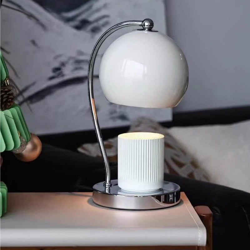 Contemporary Scandinavian Spherical Shape Iron Glass 1-Light Melting Wax Table Lamp For Bedroom