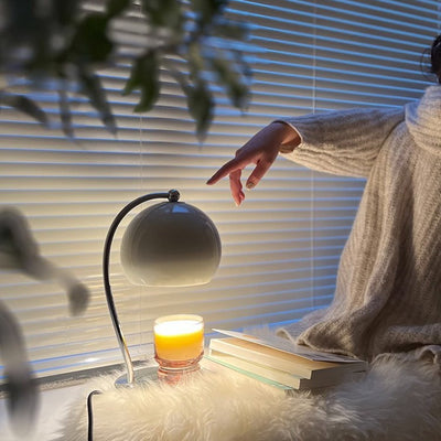 Contemporary Scandinavian Spherical Shape Iron Glass 1-Light Melting Wax Table Lamp For Bedroom