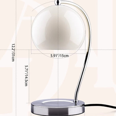 Contemporary Scandinavian Spherical Shape Iron Glass 1-Light Melting Wax Table Lamp For Bedroom