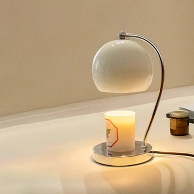 Contemporary Scandinavian Spherical Shape Iron Glass 1-Light Melting Wax Table Lamp For Bedroom