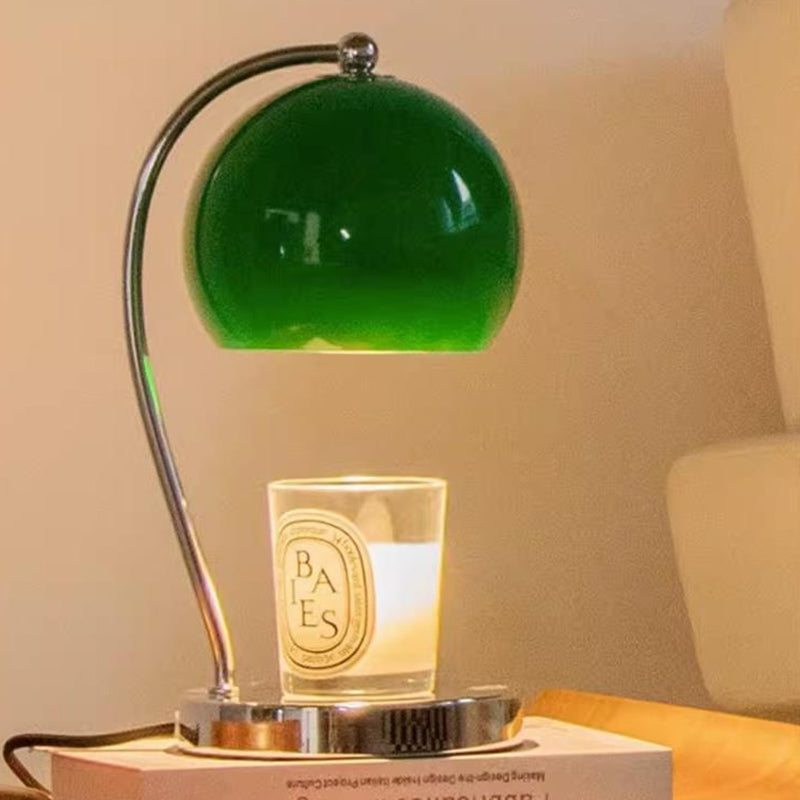 Contemporary Scandinavian Spherical Shape Iron Glass 1-Light Melting Wax Table Lamp For Bedroom