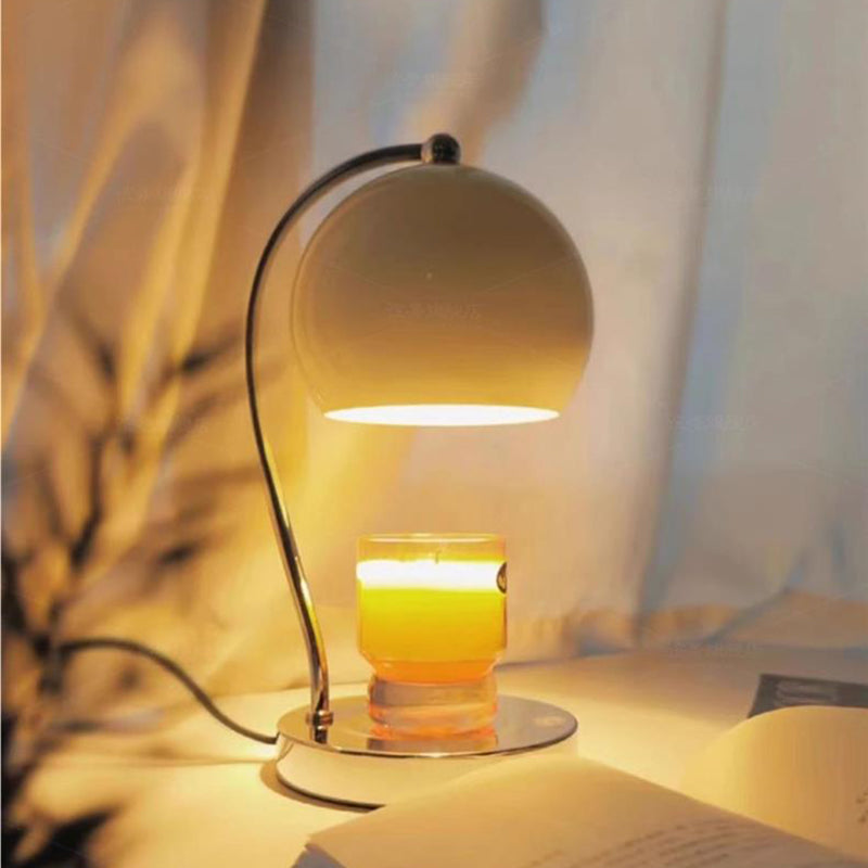 Contemporary Scandinavian Spherical Shape Iron Glass 1-Light Melting Wax Table Lamp For Bedroom