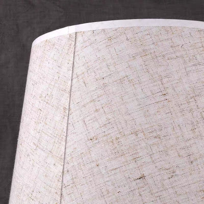 Contemporary Scandinavian Trapezoidal Base PVC Fabric Iron 1-Light Table Lamp For Bedroom