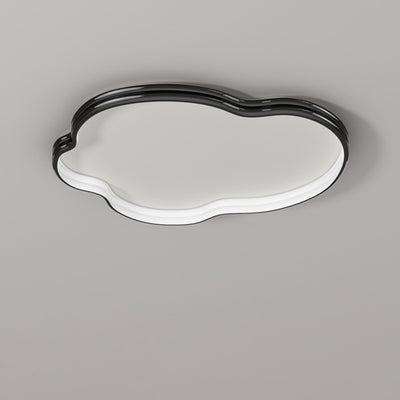 Modern Minimalist Cloud Shape Aluminium Iron Silicone Flush Mount Ceiling Light For Bedroom