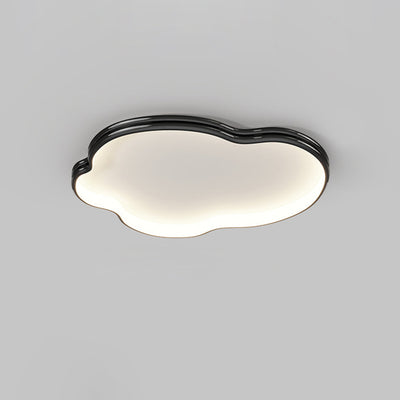 Modern Minimalist Cloud Shape Aluminium Iron Silicone Flush Mount Ceiling Light For Bedroom