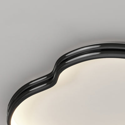 Modern Minimalist Cloud Shape Aluminium Iron Silicone Flush Mount Ceiling Light For Bedroom