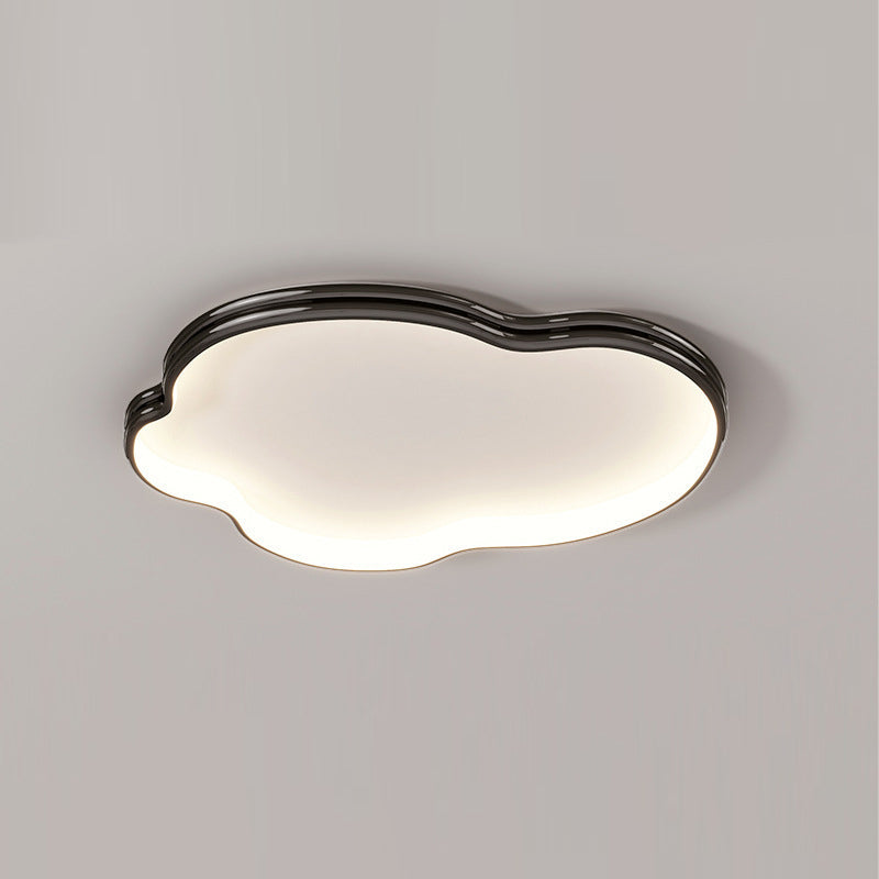 Modern Minimalist Cloud Shape Aluminium Iron Silicone Flush Mount Ceiling Light For Bedroom