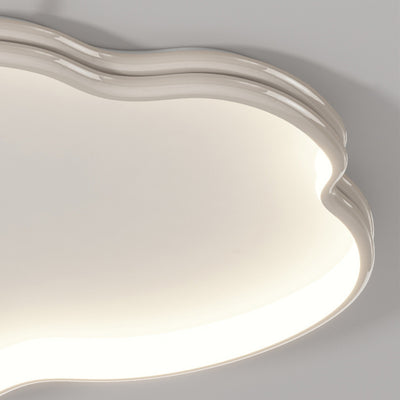 Modern Minimalist Cloud Shape Aluminium Iron Silicone Flush Mount Ceiling Light For Bedroom