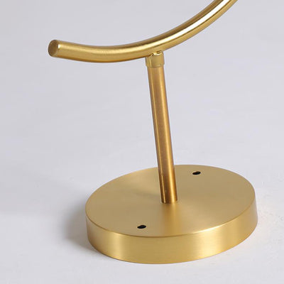 Contemporary Scandinavian C-Shaped Iron Glass 3-Light Chandelier For Living Room