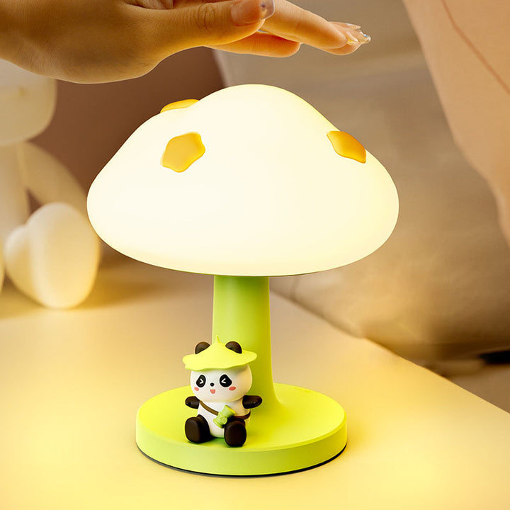 Lámpara de mesa LED de silicona con forma de nube para niños creativos contemporáneos de ABS y PVC para el dormitorio 