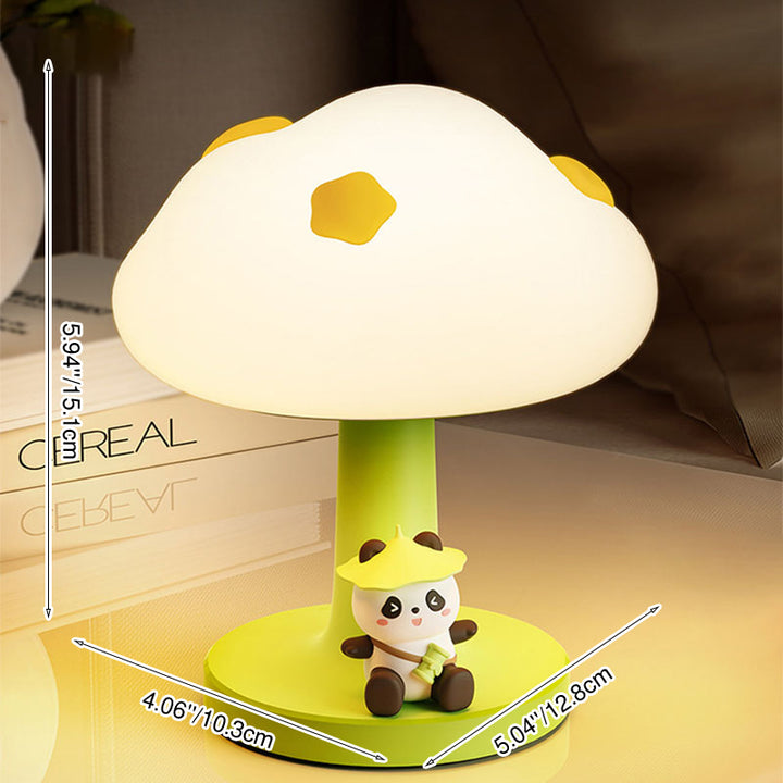 Lámpara de mesa LED de silicona con forma de nube para niños creativos contemporáneos de ABS y PVC para el dormitorio 