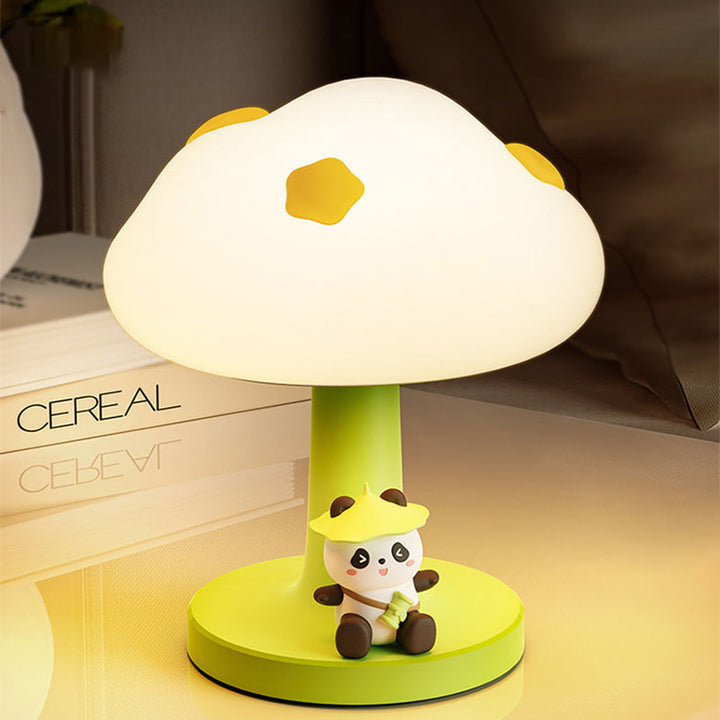 Zeitgenössische kreative Kinder Wolkenform Silikon ABS PVC LED Tischlampe für das Schlafzimmer 
